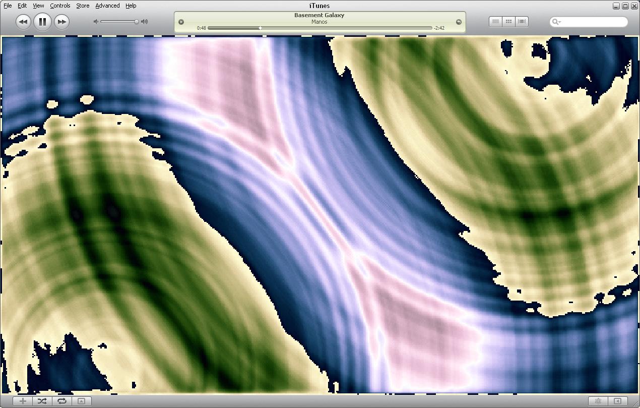 iTunes Spasm Visualization of Basement Galaxy by the Spinanes